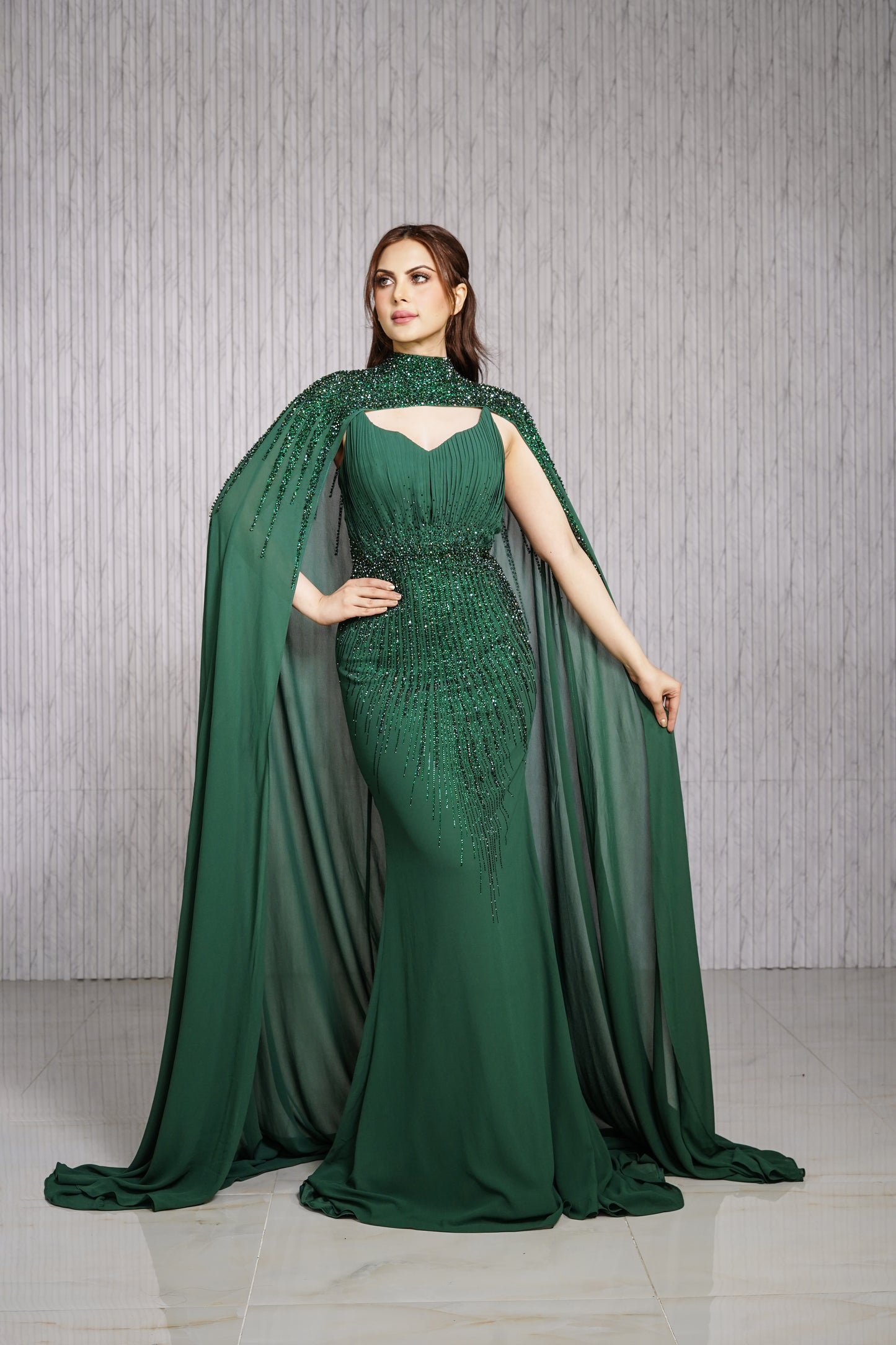 Chiffon Green Dress