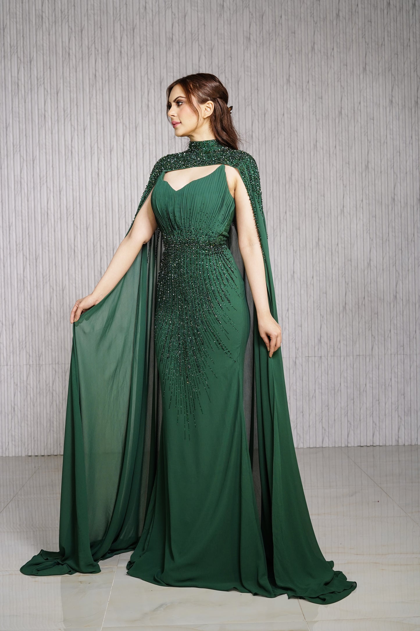 Chiffon Green Dress