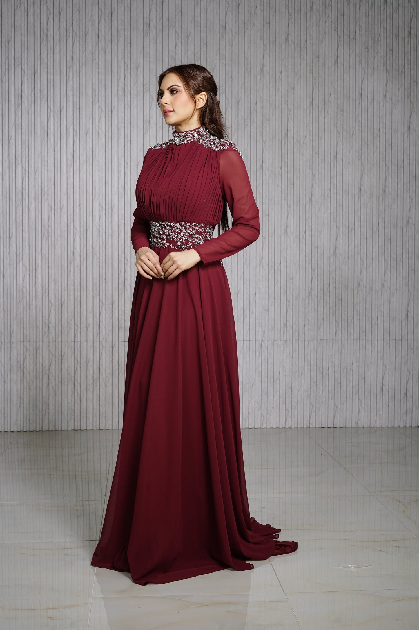 Black chiffon Dress