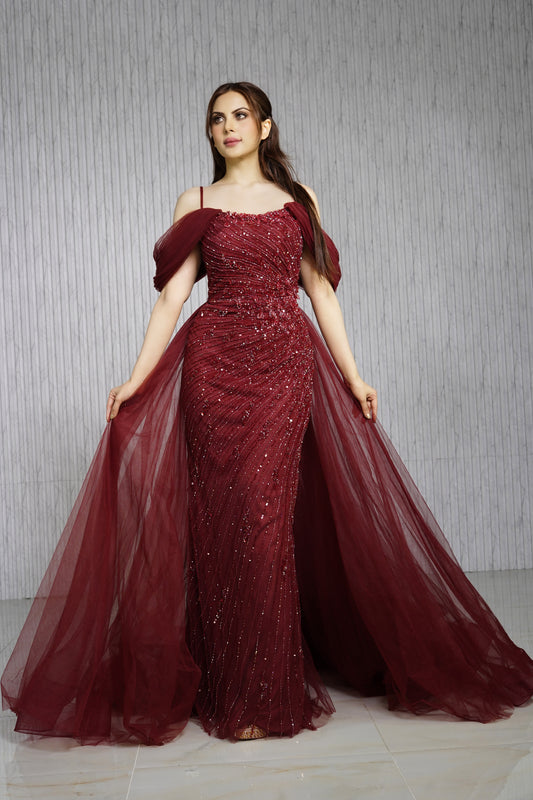 Maroon Dark Red Dress